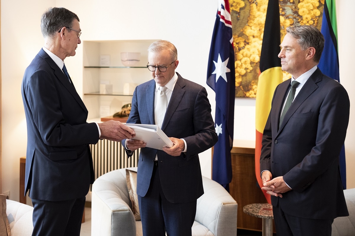 On Tuesday 14 February, the Defence Strategic Review report was handed to the Australian Government. The Prime Minister, the Hon Anthony Albanese MP and the Deputy Prime Minister and Minister for Defence, the Hon Richard Marles MP, accepted the final report from former Chief of the Defence Force, Air Chief Marshal Sir Angus Houston AK AFC (Ret'd) who, alongside former Minister for Defence, Professor the Hon Stephen Smith, was an Independent Lead of the Review. The government will now take the necessary time to consider the Defence Strategic Review and its recommendations. The independently-led Defence Strategic Review was announced on Wednesday 3 August 2022 by the Prime Minister, the Hon Anthony Albanese MP, and the Deputy Prime Minister and Minister for Defence, the Hon Richard Marles MP.